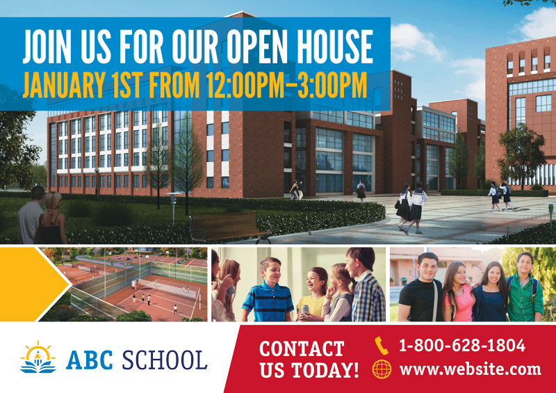 Private School Open House Marketing Postcard