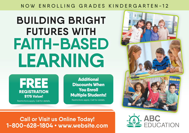 Private School Postcard Design