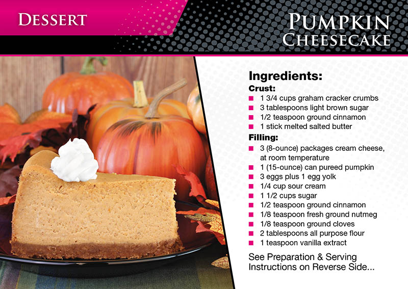 Recipe Postcard Advertising Example