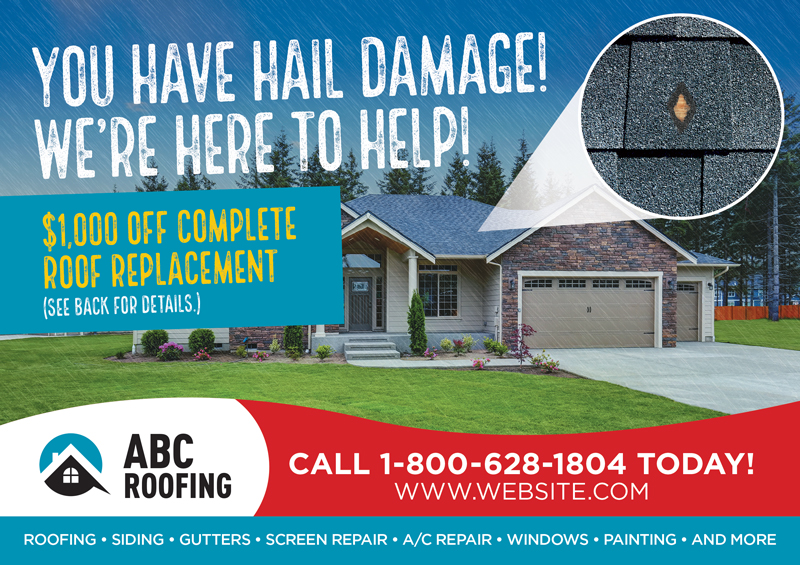 Roofer Postcard Design
