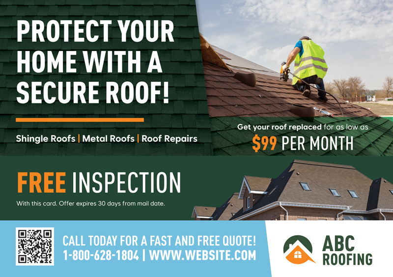 Roofing Specialist Advertising Post Card