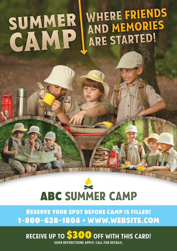 Summer Camp Postcard Design