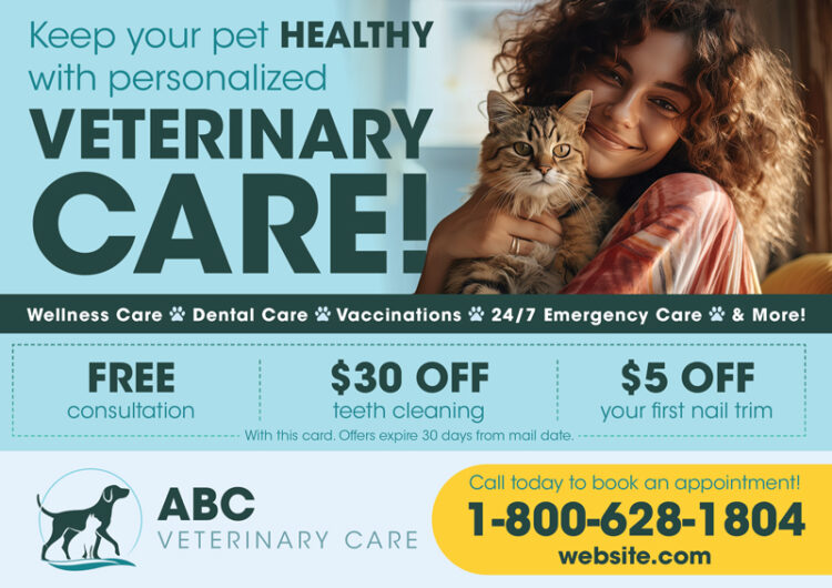 effective vet postcard design