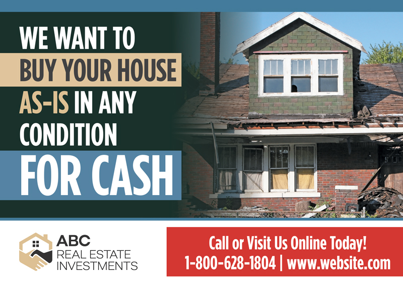 We Buy Houses Cash Postcards