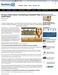 Do you make these 4 marketing mistakes? How to avoid them in your dental practice!