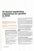 10 dental marketing resolutions for growth in 2016
