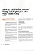 How to make the most of every dime you put into your marketing