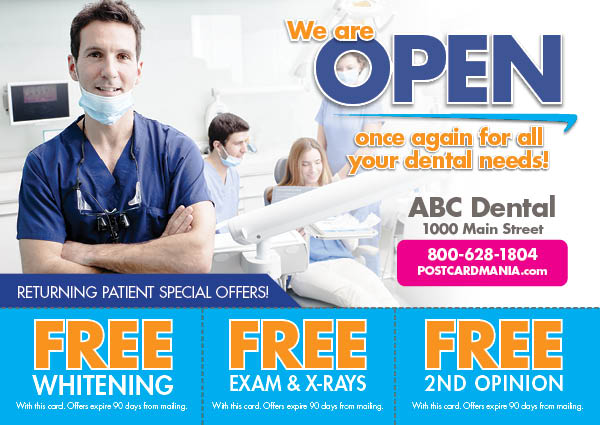 We're Open Again Postcard