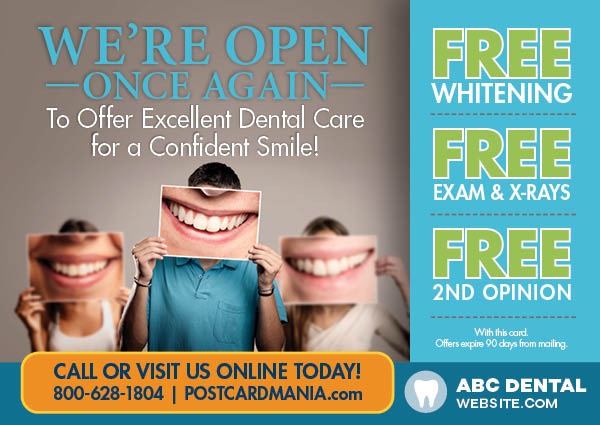 We're Open Again Postcard